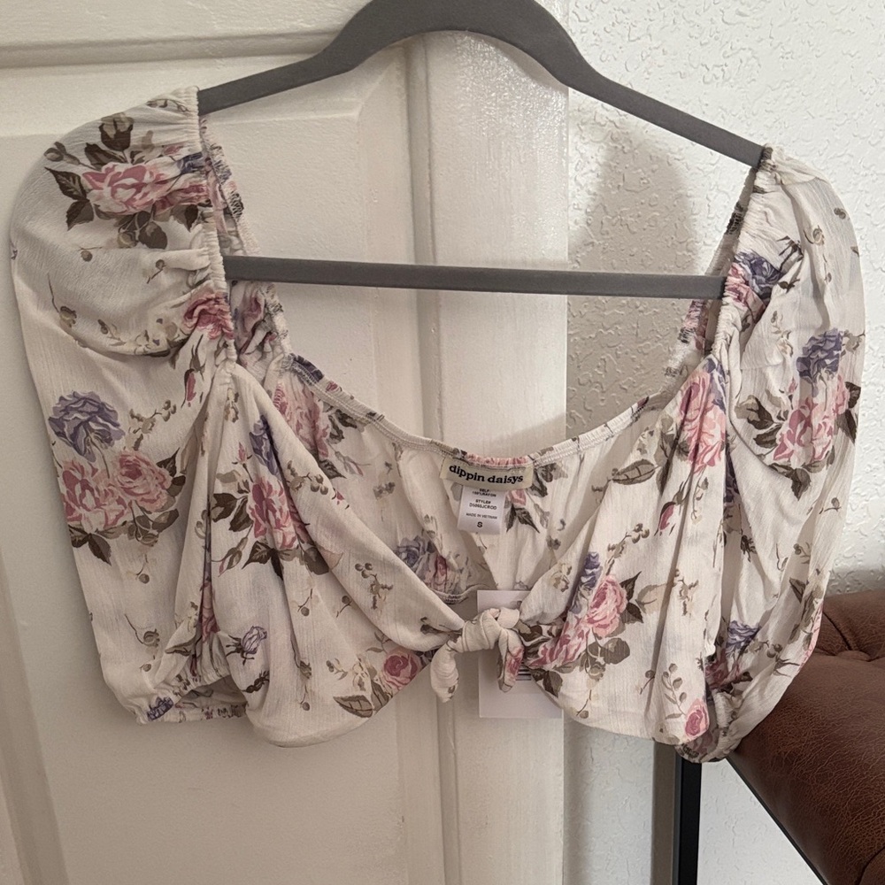 Dippin' Daisy's Floral Tie-Front Blouse
